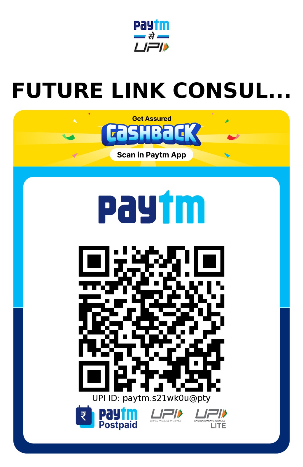 UPI QR code for payment